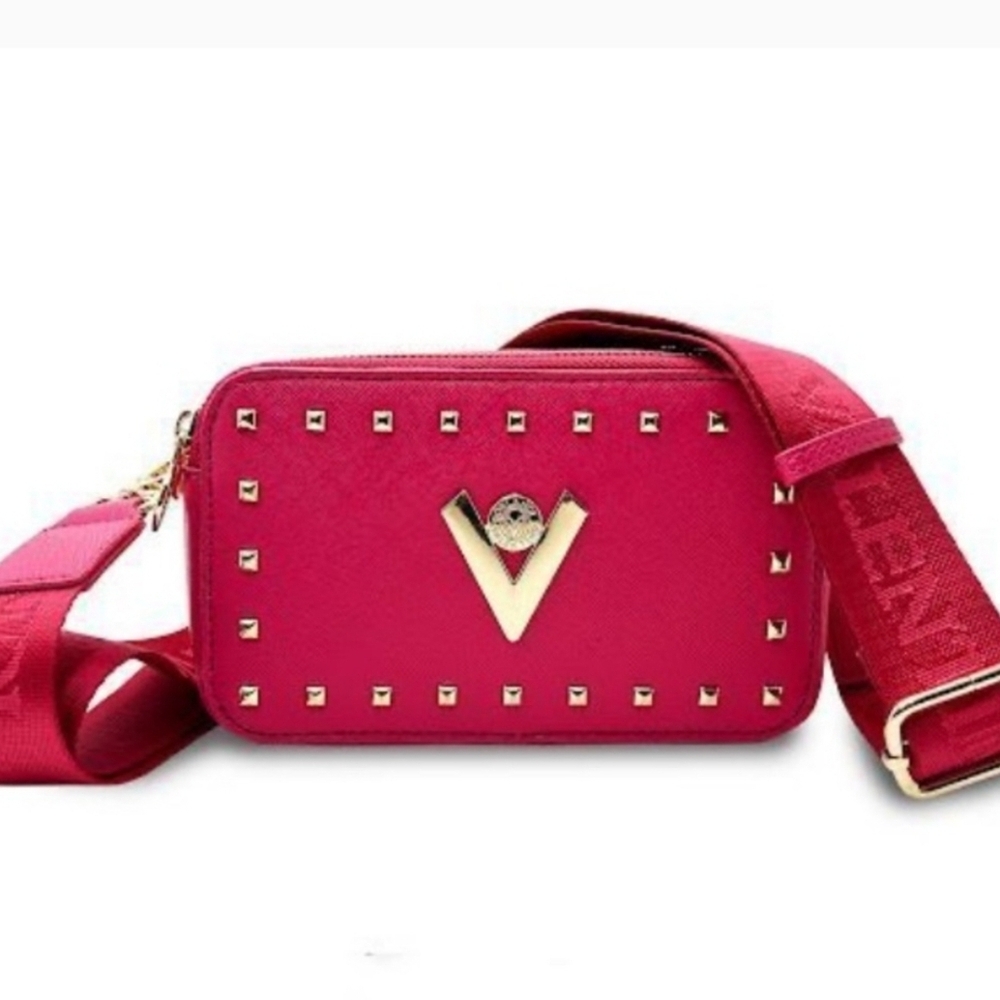Valentino Pink Crossbody Bag with Gold Studs